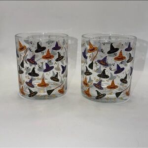Elum (Home) Set of 2 Witch Hats Low Ball Glass Tumblers